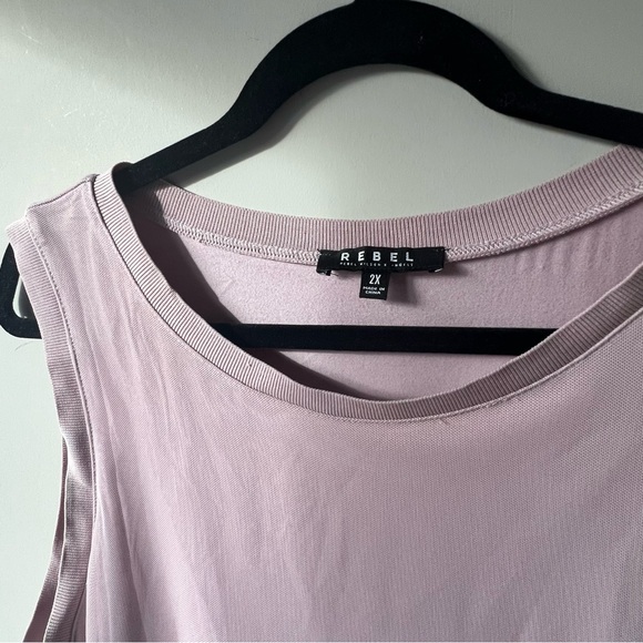 Rebel Wilson X Angels Women's Plus Size 2XL Long Mesh Overlay Sleeveless Top - Picture 5 of 11